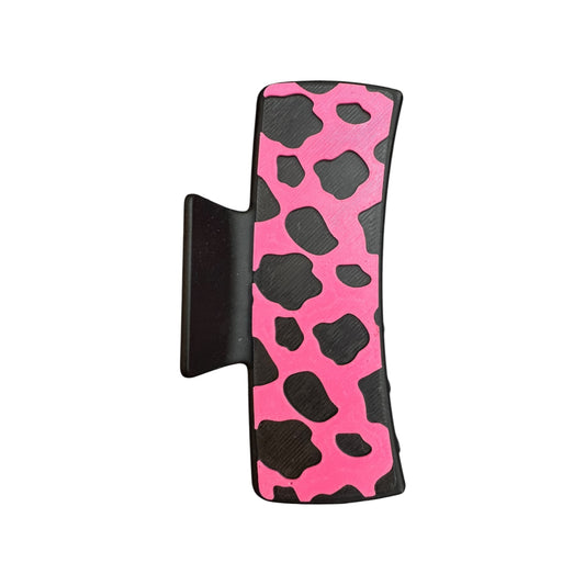 Pink Cow 3D Printed Claw Clip