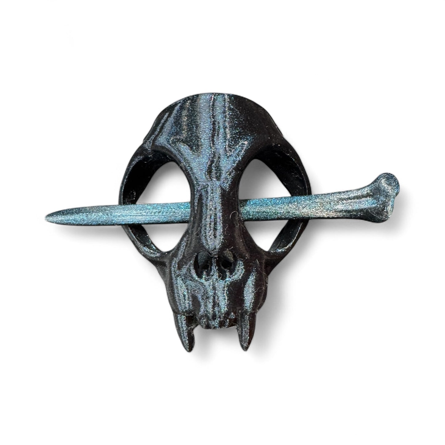 Cat Skull 3D Printed Hair Pin