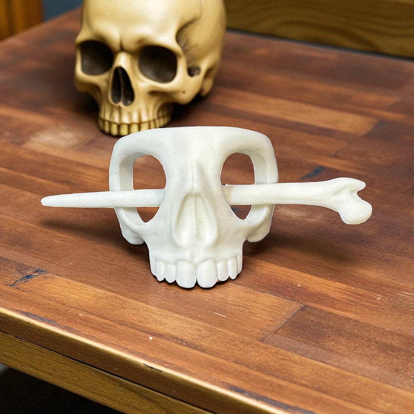 Human Skull 3D Hair Pin