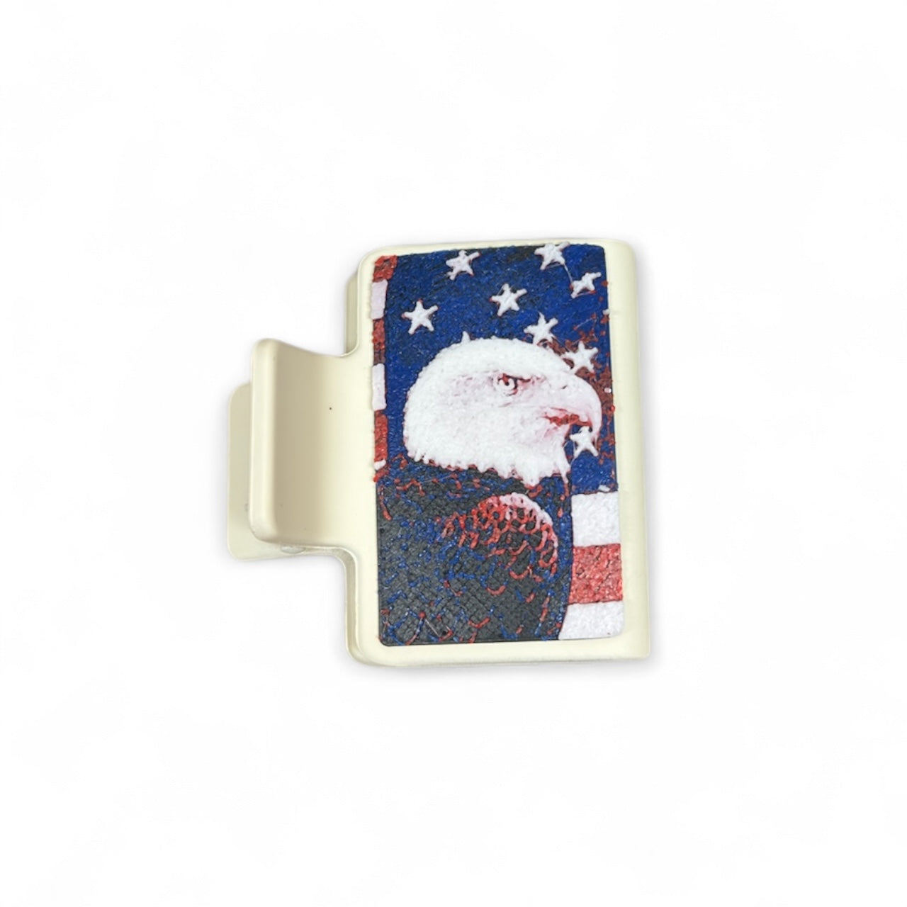 Eagle with Flag Hair Claw Clip