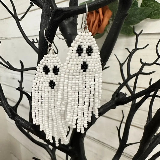 Ghost Beaded Earrings Andrea