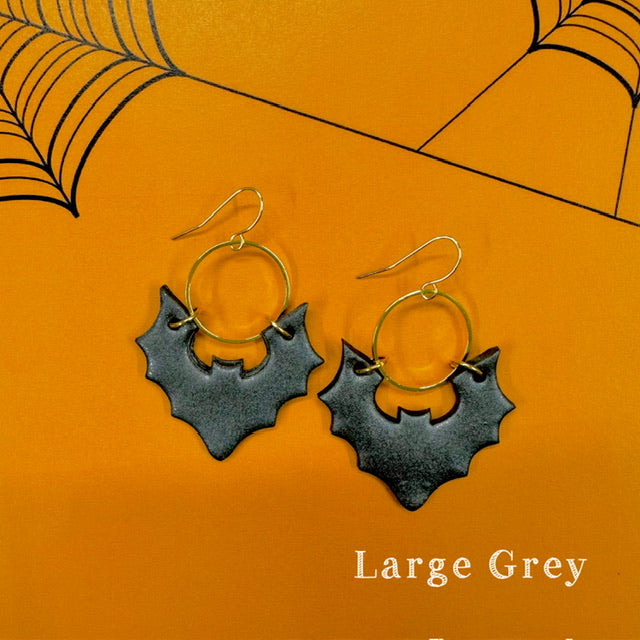 Bat Clay Earrings